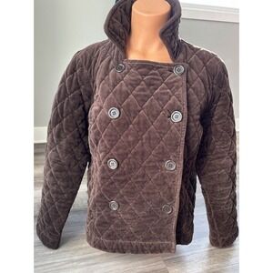 Charter Club Brown Quilted Bomber Jacket